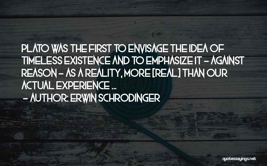 Reality Plato Quotes By Erwin Schrodinger