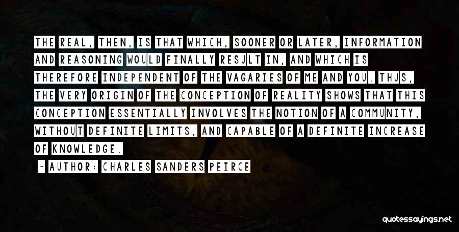 Reality Shows Quotes By Charles Sanders Peirce