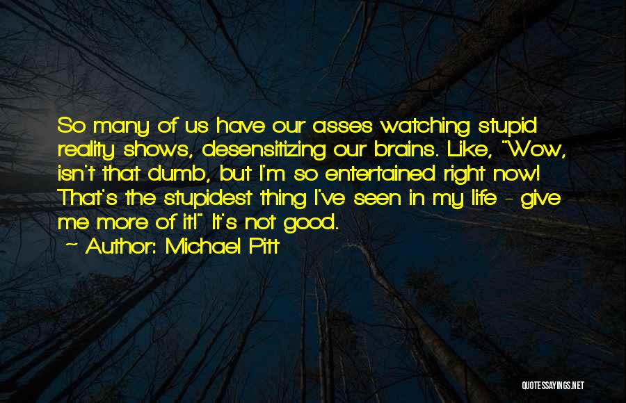 Reality Shows Quotes By Michael Pitt