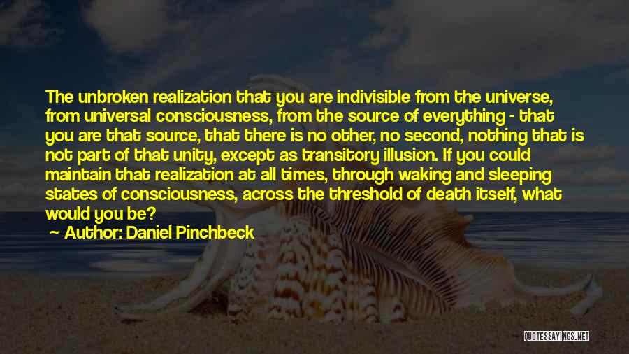 Realization Of Death Quotes By Daniel Pinchbeck