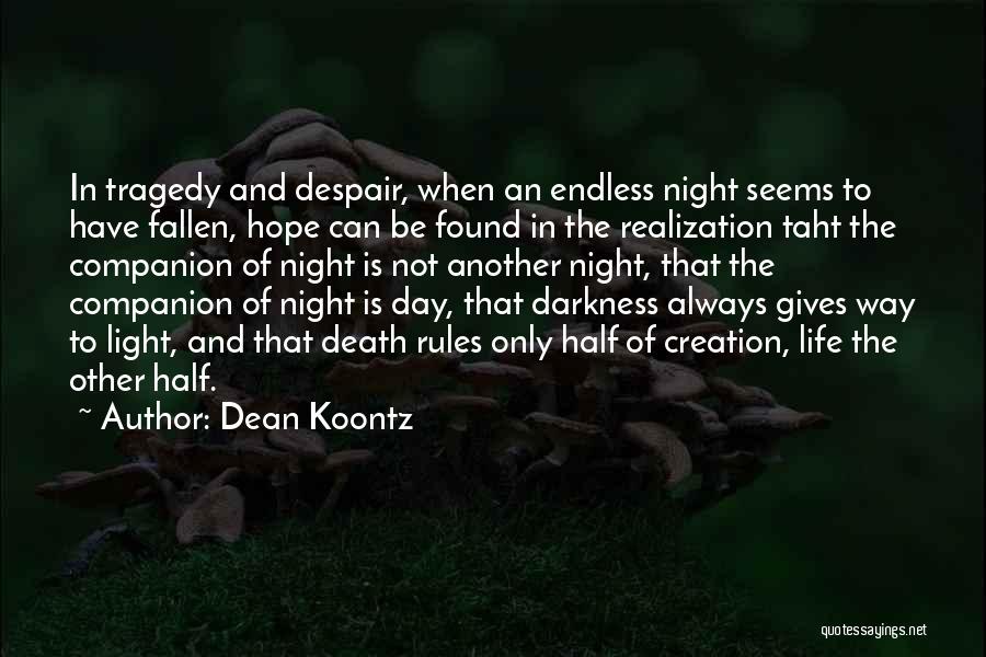 Realization Of Death Quotes By Dean Koontz