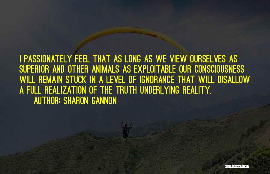 Realization Of Reality Quotes By Sharon Gannon