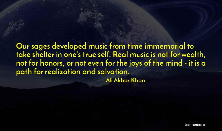 Realization Of Self Quotes By Ali Akbar Khan