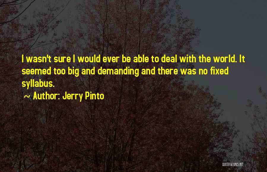 Realizations Quotes By Jerry Pinto
