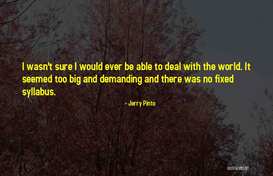 Realizations Quotes By Jerry Pinto