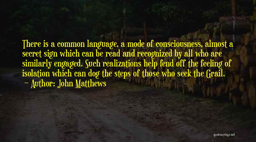 Realizations Quotes By John Matthews