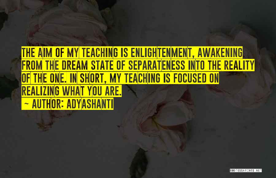 Realizing Dream Quotes By Adyashanti