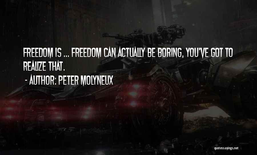 Realizing Quotes By Peter Molyneux