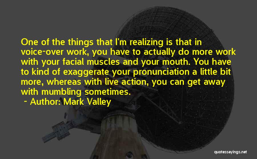 Realizing Things Quotes By Mark Valley