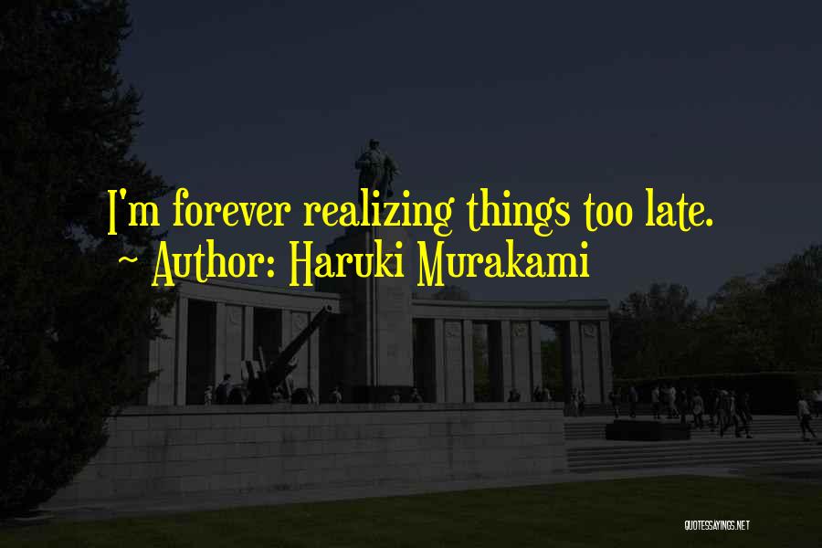 Realizing What You Had Too Late Quotes By Haruki Murakami