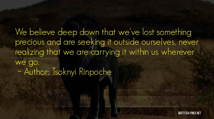 Realizing What You Have Lost Quotes By Tsoknyi Rinpoche