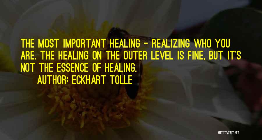 Realizing What's Important Quotes By Eckhart Tolle