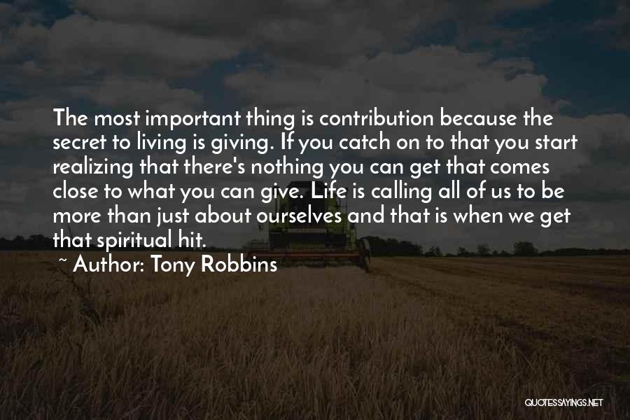 Realizing What's Important Quotes By Tony Robbins