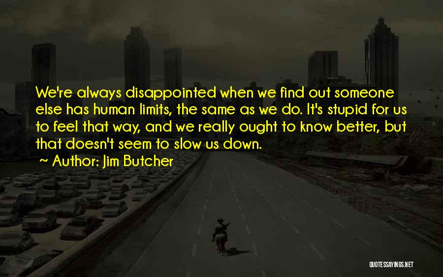 Really Disappointed Quotes By Jim Butcher