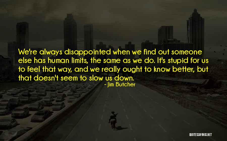 Really Disappointed Quotes By Jim Butcher