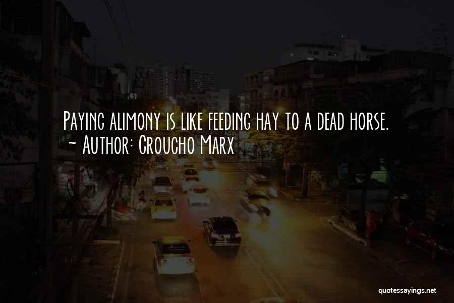 Really Funny Horse Quotes By Groucho Marx