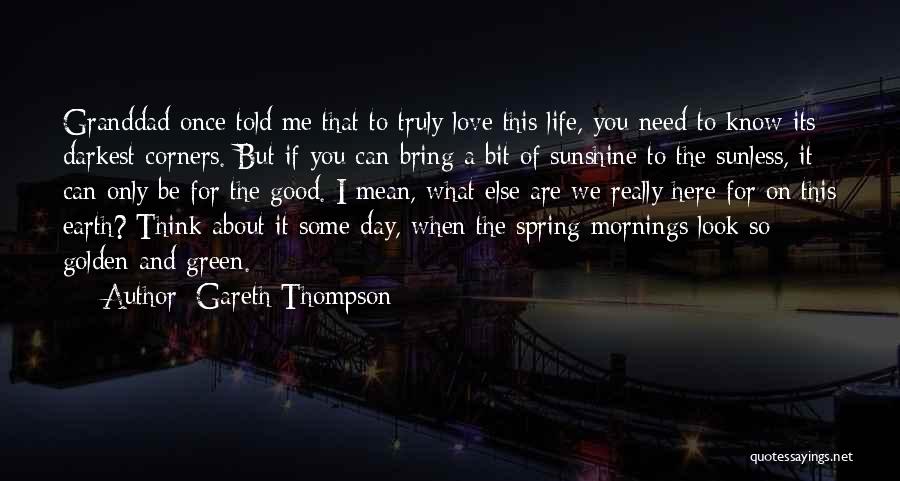 Really Good Life And Love Quotes By Gareth Thompson