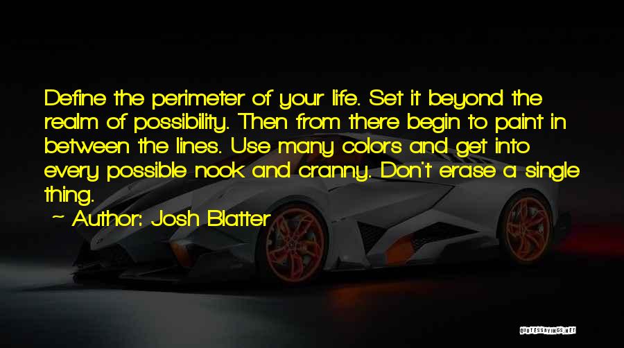Realm Of Possibility Quotes By Josh Blatter