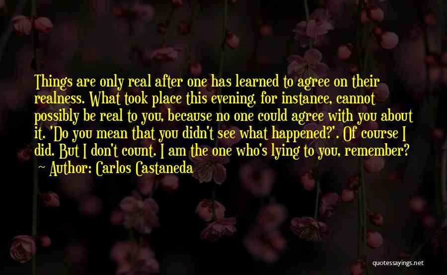 Realness Quotes By Carlos Castaneda