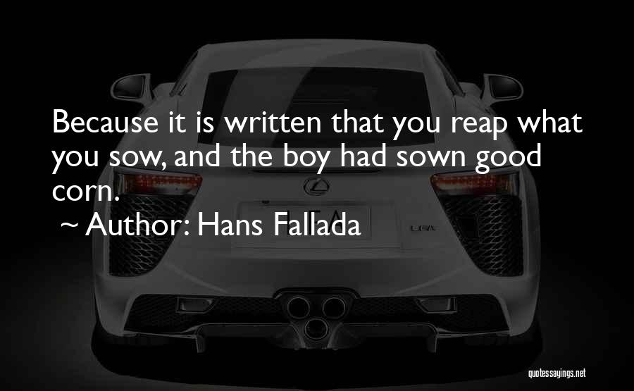 Reap What You Sow Quotes By Hans Fallada