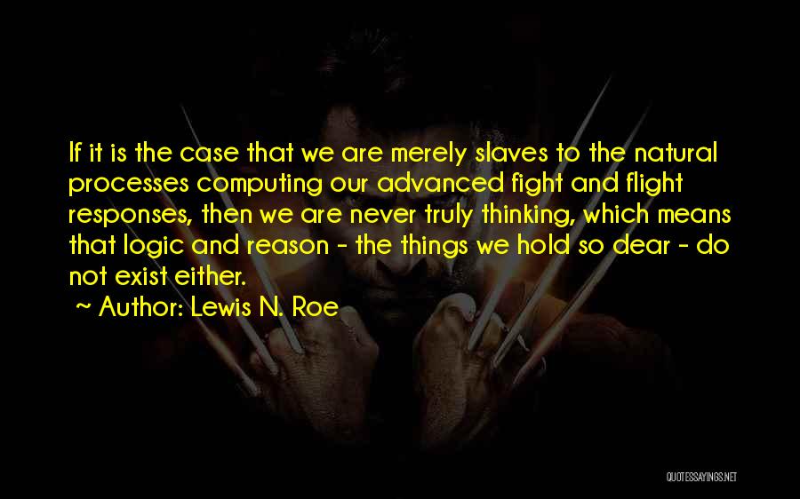 Reason And Logic Quotes By Lewis N. Roe
