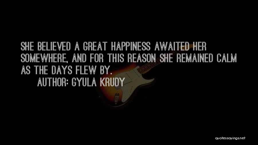 Reason For Happiness Quotes By Gyula Krudy