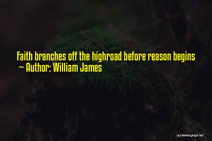 Reason Over Faith Quotes By William James
