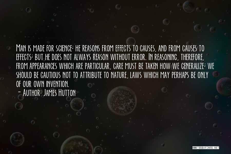 Reasoning That Is In Error Quotes By James Hutton