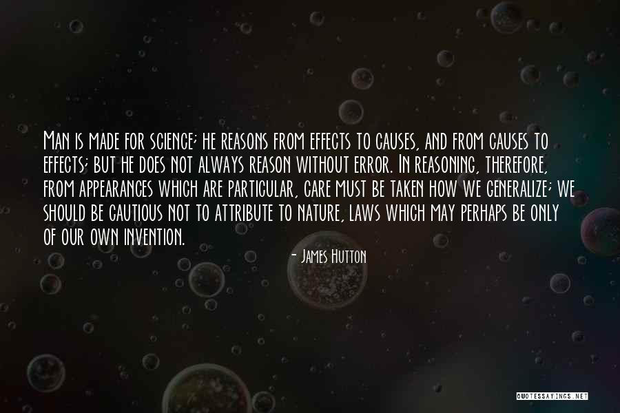 Reasoning That Is In Error Quotes By James Hutton