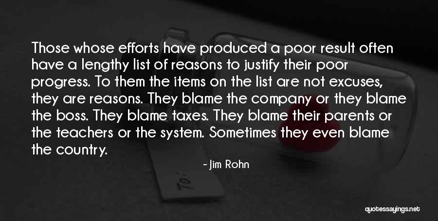 Reasons And Excuses Quotes By Jim Rohn