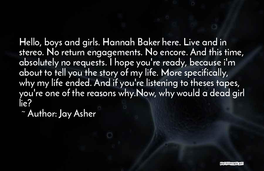 Reasons To Lie Quotes By Jay Asher