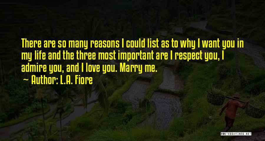 Reasons To Love Me Quotes By L.A. Fiore