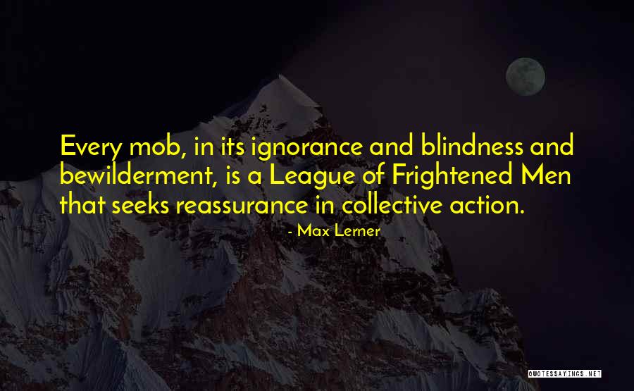 Reassurance Quotes By Max Lerner