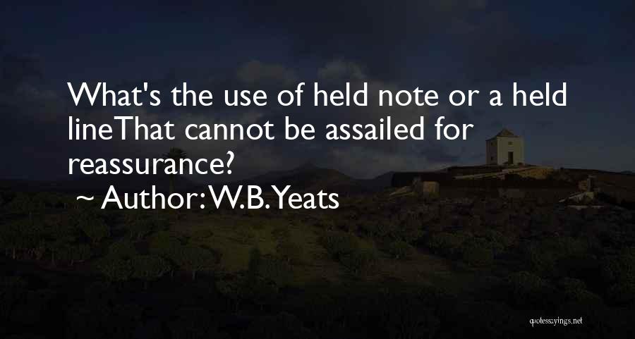 Reassurance Quotes By W.B.Yeats