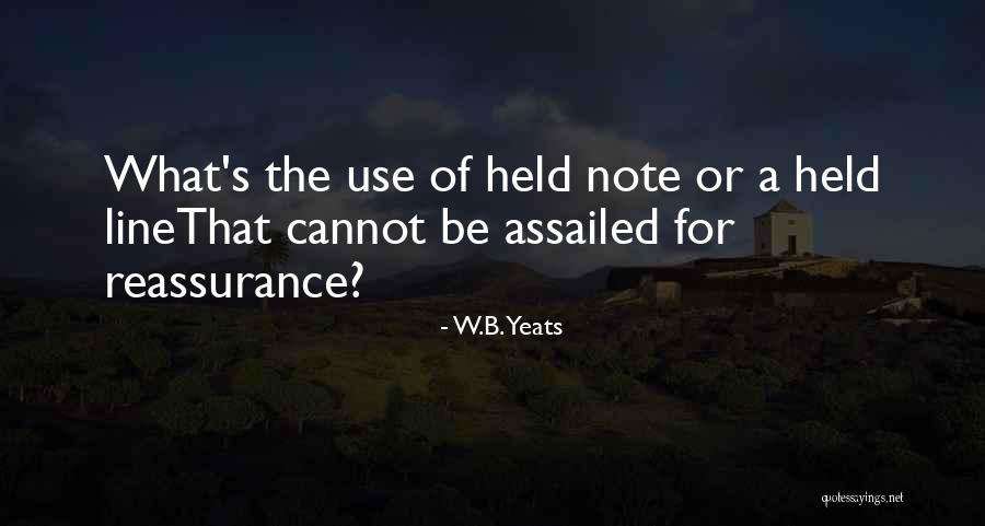 Reassurance Quotes By W.B.Yeats Reassurance Quotes By W.B.Yeats