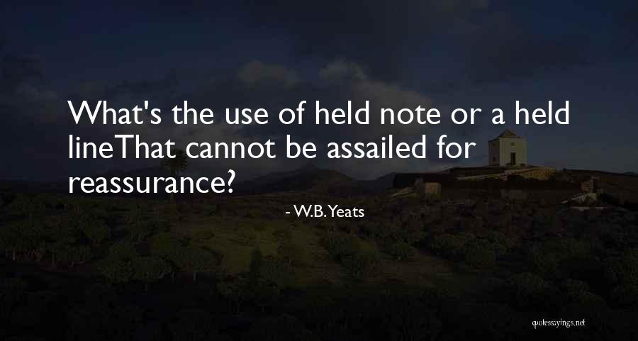 Reassurance Quotes By W.B.Yeats