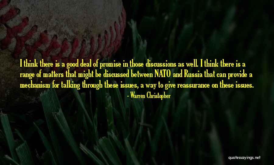 Reassurance Quotes By Warren Christopher Reassurance Quotes By Warren Christopher