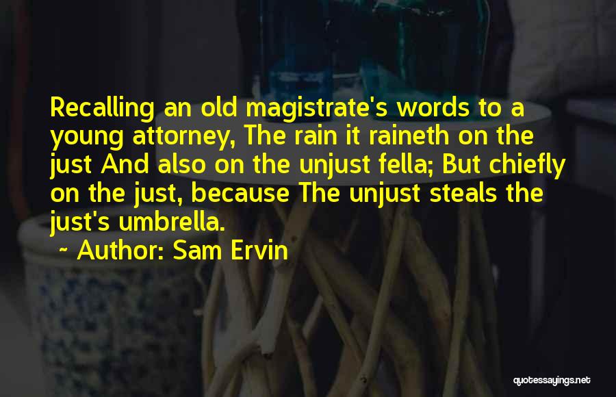 Recalling The Past Quotes By Sam Ervin