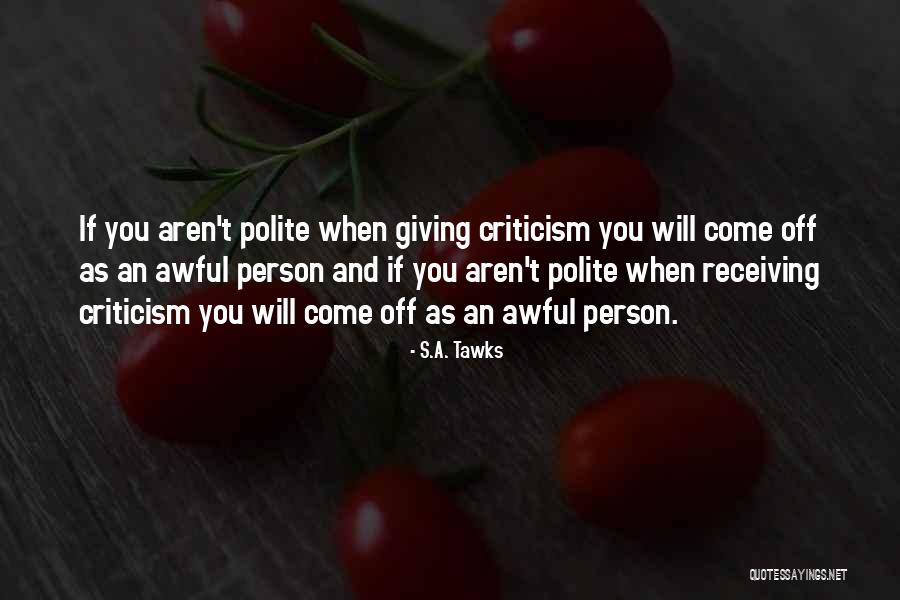 Receiving And Giving Quotes By S.A. Tawks Receiving And Giving Quotes By S.A. Tawks