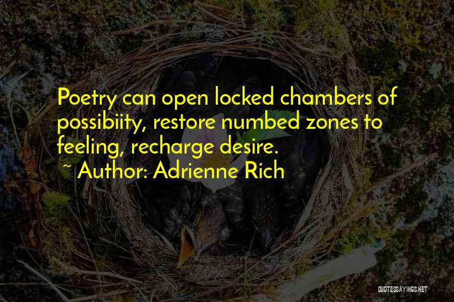 Recharge Quotes By Adrienne Rich