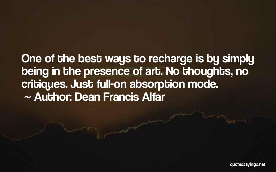 Recharge Quotes By Dean Francis Alfar