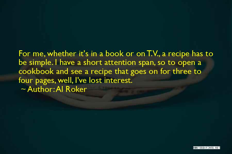 Recipe Book Quotes By Al Roker