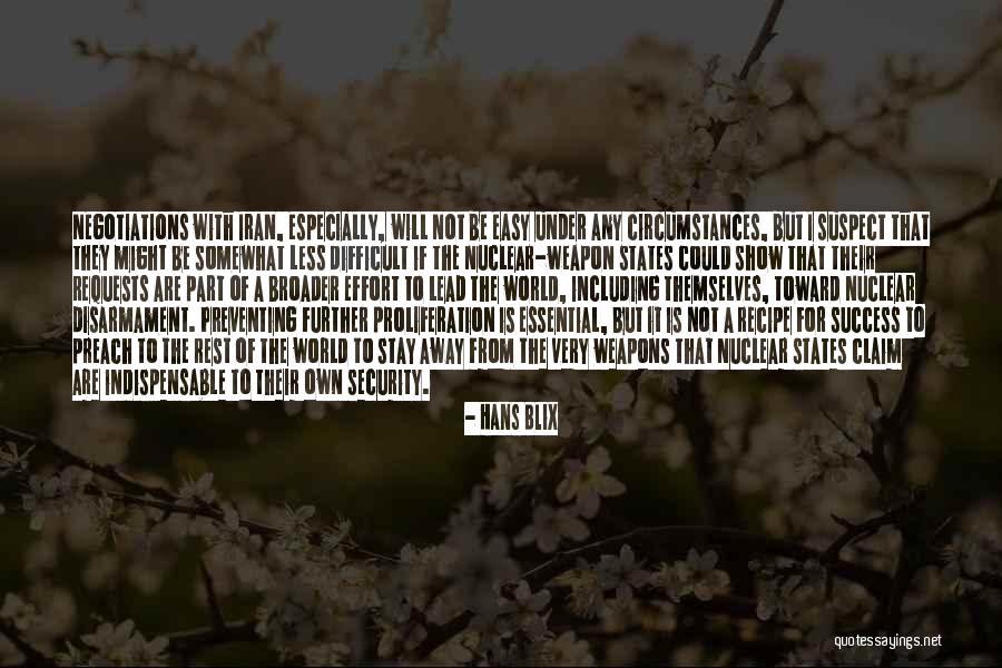 Recipe For Success Quotes By Hans Blix Recipe For Success Quotes By Hans Blix