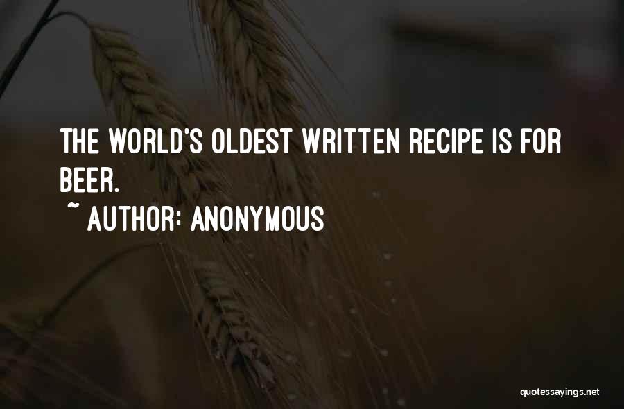 Recipe Quotes By Anonymous