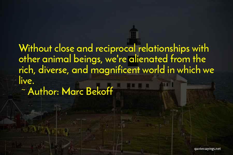 Reciprocal Relationships Quotes By Marc Bekoff