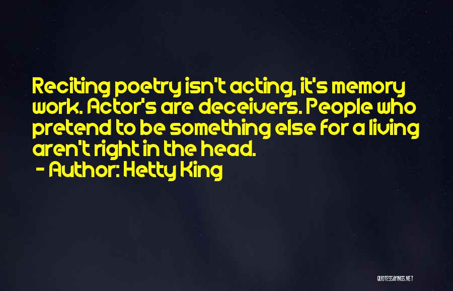 Reciting Poetry Quotes By Hetty King