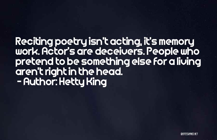 Reciting Quotes By Hetty King