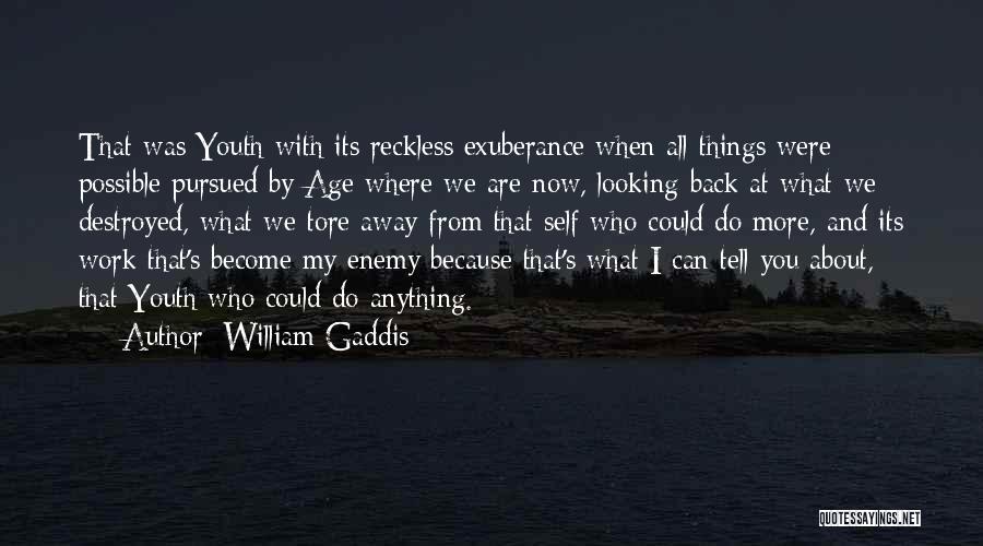 Reckless Youth Quotes By William Gaddis