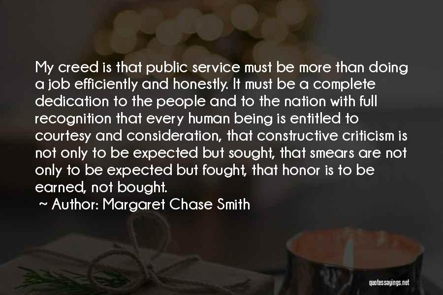 Recognition For Service Quotes By Margaret Chase Smith