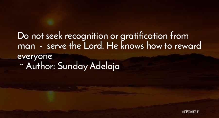 Recognition For Service Quotes By Sunday Adelaja